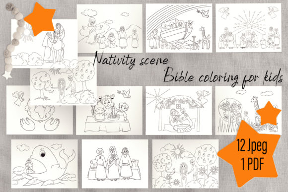 Bible Christmas Coloring for Kids