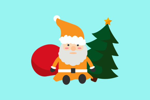 Evaluating Santa Claus with Christmas Tree and Sack as a Creative Asset